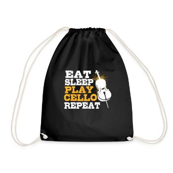 cello - Drawstring Bag - black - Front