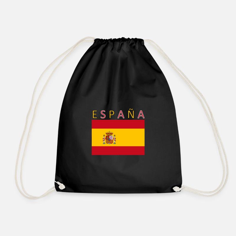 Espana Spain Spanien Flagge - Turnbeutel - Schwarz