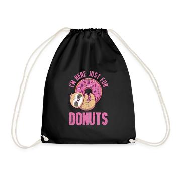 Je suis ici pour le cadeau de Donuts - Sac de sport léger - noir - Devant