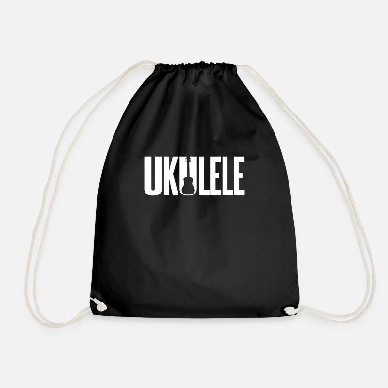 Ukulele - Turnbeutel - Schwarz