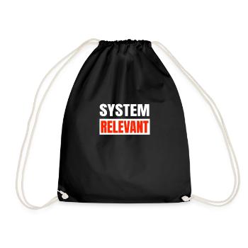 Systemrelevant System relevant - Turnbeutel - Schwarz - Vorne