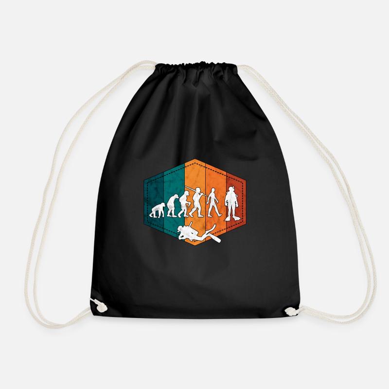 Diver Evolution Diver retro - Drawstring Bag - black