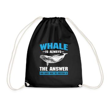 C’est un sort de baleine - Sac de sport léger - noir - Devant