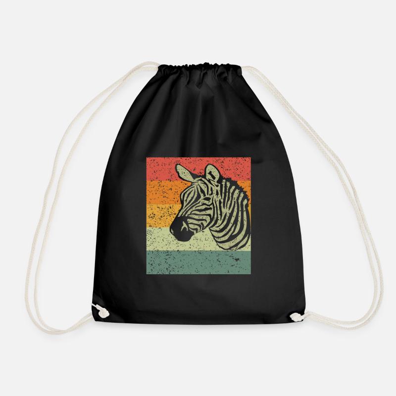 Zebra - Turnbeutel - Schwarz