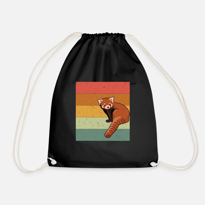 Roter Panda - Turnbeutel - Schwarz