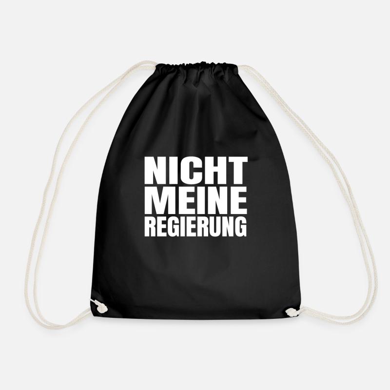 Not my government - Drawstring Bag - black