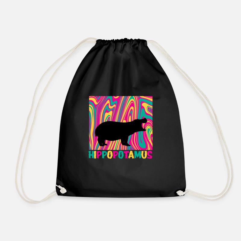 Cadeau d’hippopotame - Sac de sport léger - noir