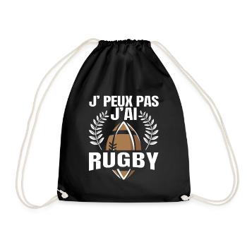 Je Peux Pas J'ai Rugby - Sac de sport léger - noir - Devant
