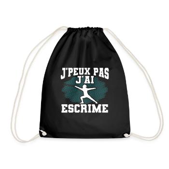 Je Peux Pas J'Ai Escrime - Sac de sport léger - noir - Devant