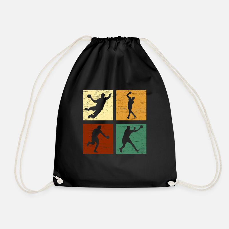 Handball Handball Player - Drawstring Bag - black
