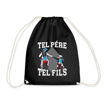 Tel Père Tel Fils Moto Motocycliste - Sac de sport léger - noir - Devant