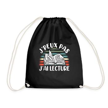 Je Peux Pas J'Ai Lecture - Sac de sport léger - noir - Devant