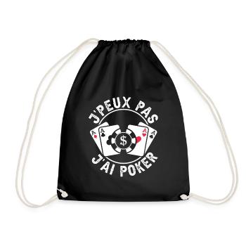 Je Peux Pas J'Ai Poker - Sac de sport léger - noir - Devant