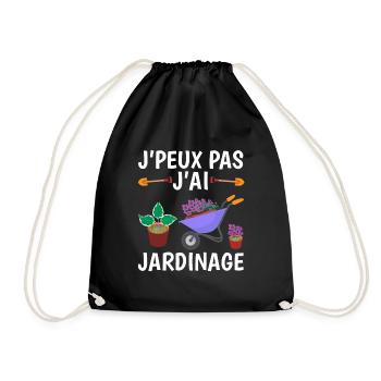 Je Peux Pas J'Ai Jardinage - Sac de sport léger - noir - Devant