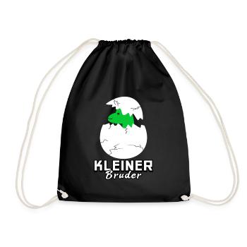 Kleiner Bruder Dinosaurier - Turnbeutel - Schwarz - Vorne