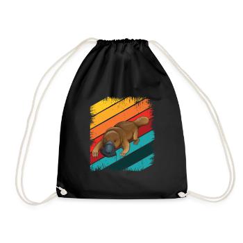 platypus - Drawstring Bag - black - Front