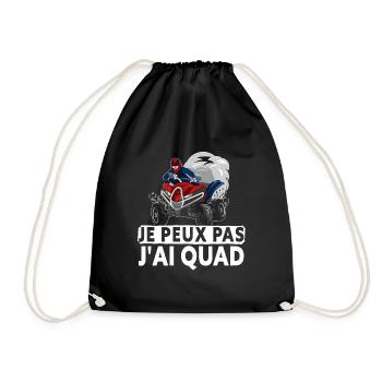 I Can't I Have Quad - Drawstring Bag - black - Front