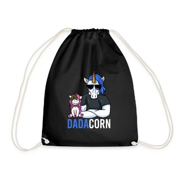 Cooler Dadacorn Papa Einhorn Geschenk Zum Vatertag - Turnbeutel - Schwarz - Vorne