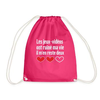 Jeux-Vidéos Ont Ruine Ma Vie IL M'en Reste Deux - Sac de sport léger - fuchsia - Devant