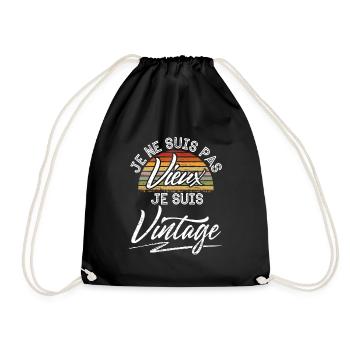 Je Ne Suis Pas Vieux Je Suis Vintage - Sac de sport léger - noir - Devant