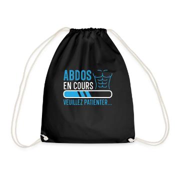 Abdos En Cours Veuillez Patienter - Sac de sport léger - noir - Devant
