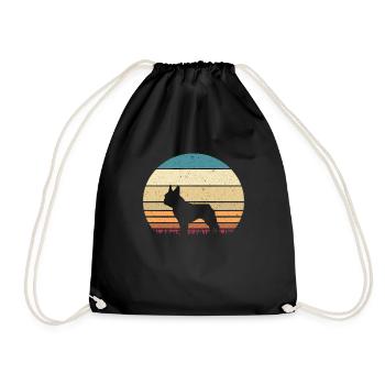 Bulldog français - Sac de sport léger - noir - Devant