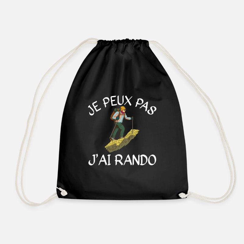 I Can't I Rando - Drawstring Bag - black