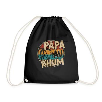 Papa Au Rhum Apéro Fête Des Pères - Sac de sport léger - noir - Devant