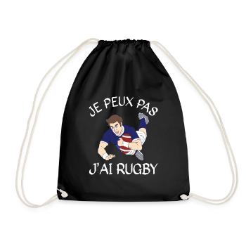 Je Peux Pas J'ai Rugby - Sac de sport léger - noir - Devant