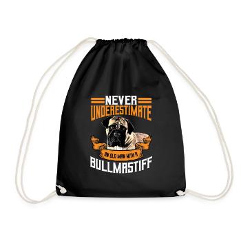 Bullmastiff Geschenk Männer - Turnbeutel - Schwarz - Vorne