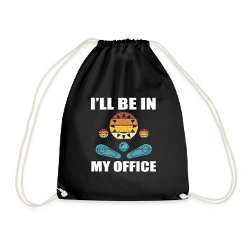 Pinball Player Gift - Drawstring Bag - black - Front