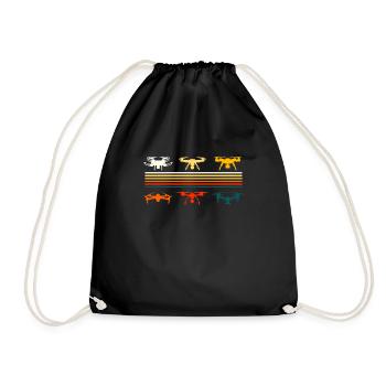 drone - Drawstring Bag - black - Front
