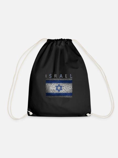Israel Flagge - Turnbeutel - Schwarz