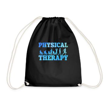 Physiotherapie - Turnbeutel - Schwarz - Vorne