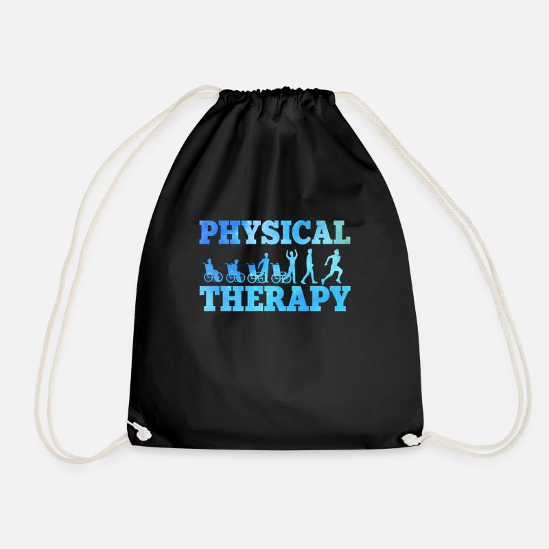 physiotherapy - Drawstring Bag - black