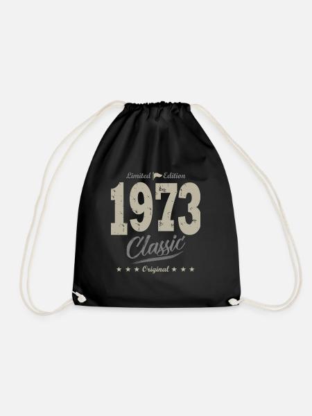 Jahrgang 1973 Vintage-Geschenk Jubiläum 50 Jahre - Turnbeutel - Schwarz