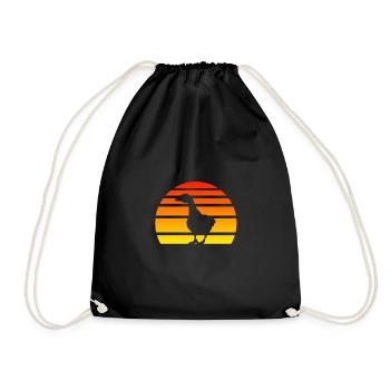 Canard silhouette oie - Sac de sport léger - noir - Devant