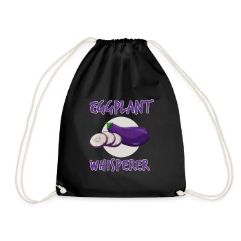 Aubergines Whisperer Gift - Drawstring Bag - black - Front