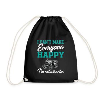 Tractor - Drawstring Bag - black - Front