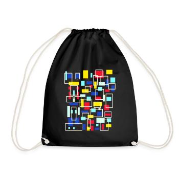 BAUHAUS - ART ABSTRAIT GÉOMÉTRIQUE - Sac de sport léger - noir - Devant