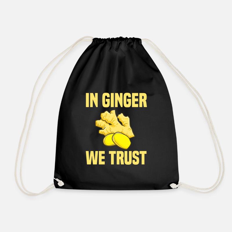 Ginger - Drawstring Bag - black