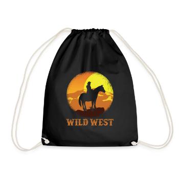 Cowboy du Far West - Sac de sport léger - noir - Devant