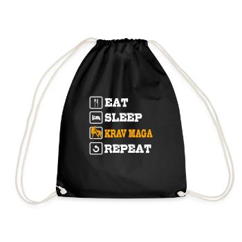 Krav Maga - Turnbeutel - Schwarz - Vorne