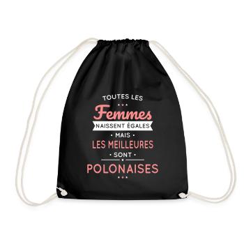 Femmes égales les meilleures sont Polonaises - Sac de sport léger - noir - Devant