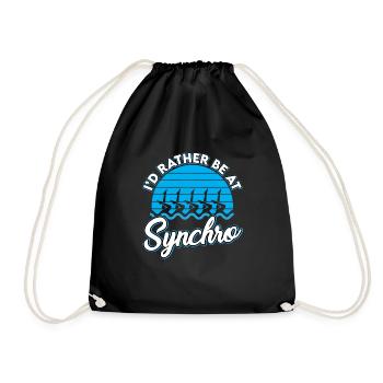 Synchronschwimmen - Turnbeutel - Schwarz - Vorne