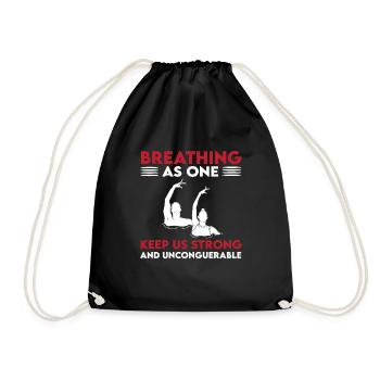 Synchronized Swimming Gift - Drawstring Bag - black - Front