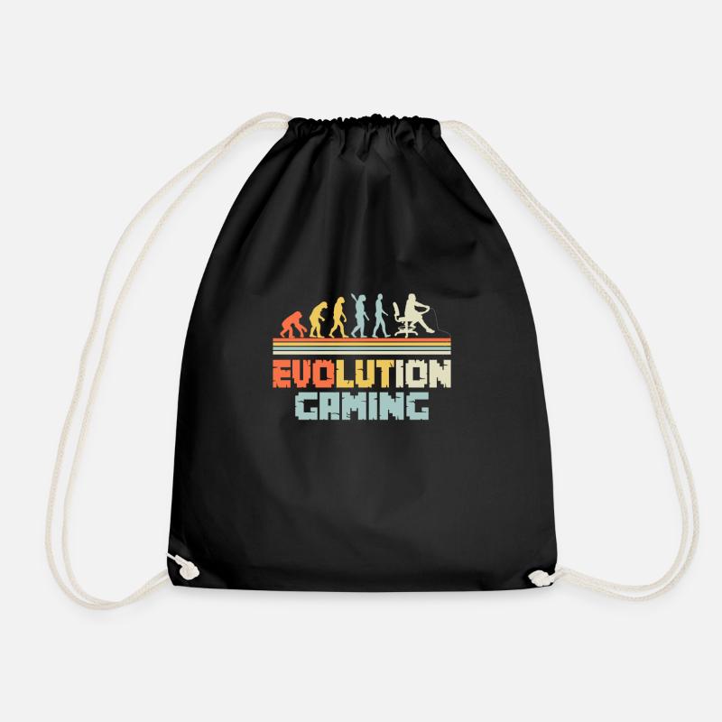 Gaming Zitat Evolution Gaming Design - Turnbeutel - Schwarz