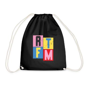 RTFM - Read the F.. Manual - Drawstring Bag - black - Front