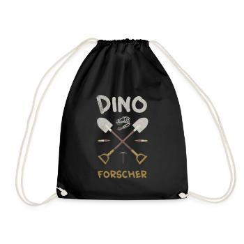 Dinosaurier Forscher Design für Jungs - Turnbeutel - Schwarz - Vorne