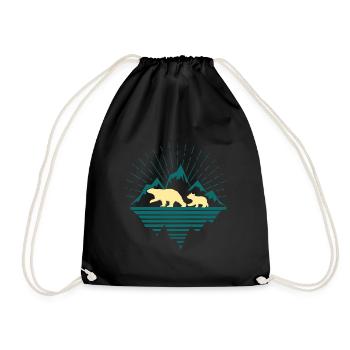 Ours polaire du pôle Nord - Sac de sport léger - noir - Devant